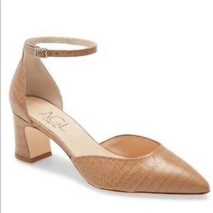 AGL Attilio Giusti Leombruni d'orsay ankle strap pump SZ 38 / 8